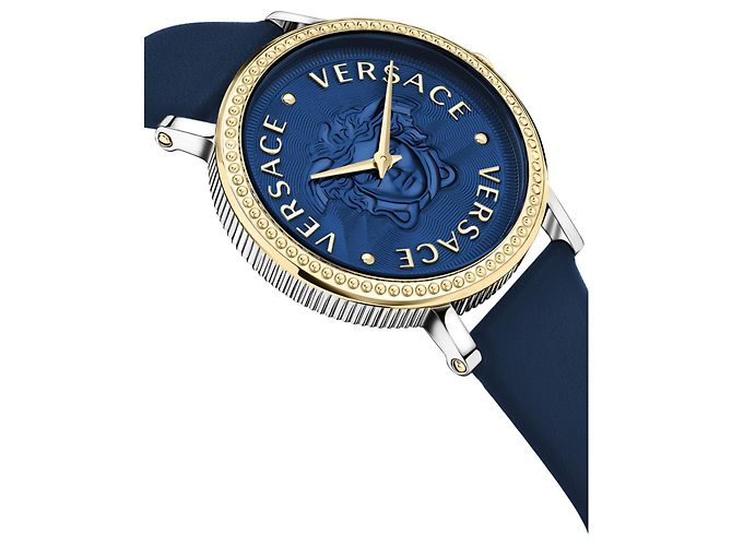 Versace V-Dollar-Lederuhr Metallisch - Ansicht 3