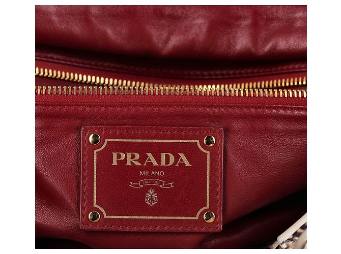 Bolso Bauletto con estampado de hadas de Prada en cuero Cervo Lux beige 'Prugna' - vista 5