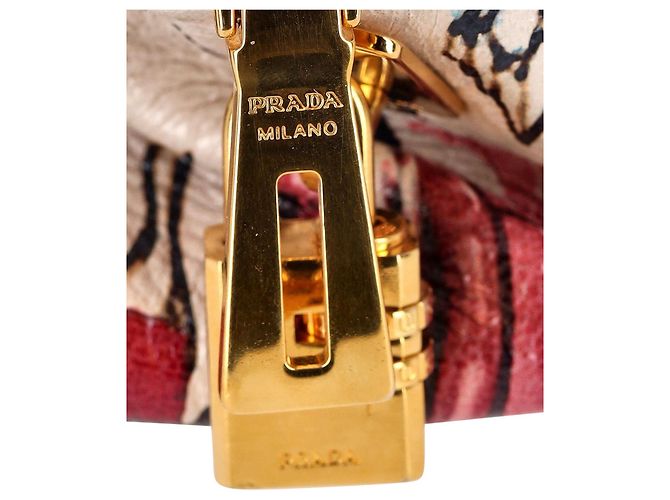 Bolso Bauletto con estampado de hadas de Prada en cuero Cervo Lux beige 'Prugna' - vista 9