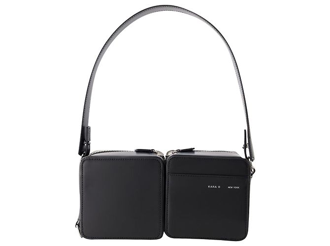 Donna Karan Sac Hobo Stacked - Kara - Cuir - Noir - vue 3