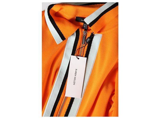 Karen Millen Kleid Orange Viscose Polyamid Größe S - Ansicht 3