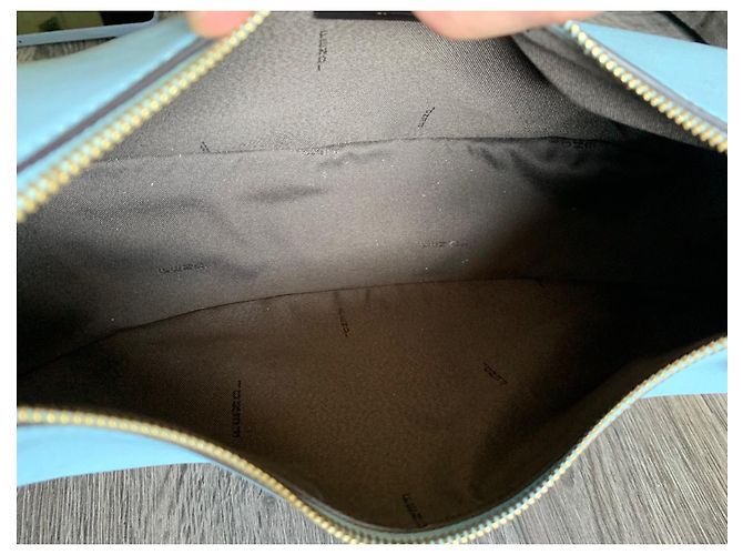 Borsa hobo Fendi Fendigraphy in pelle azzurra Blu chiaro - vista 4