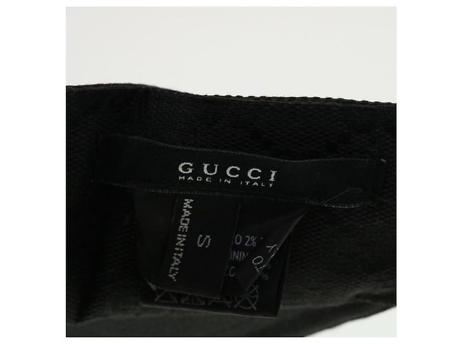 GUCCI GG Canvas Sherry Line Sonnenblende S Schwarzgold 139315 Auth bin4449 - Ansicht 7