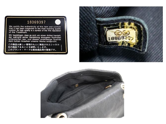 Bolsa de ombro Chanel Chevron com ponto em V e corrente de couro com aba única Preto - vista 9