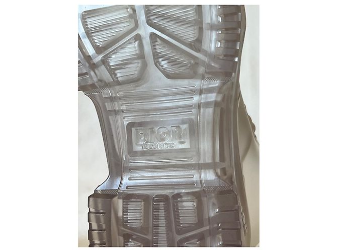 Bottes de combat Dior x Daniel Arsham en caoutchouc transparent - vue 3
