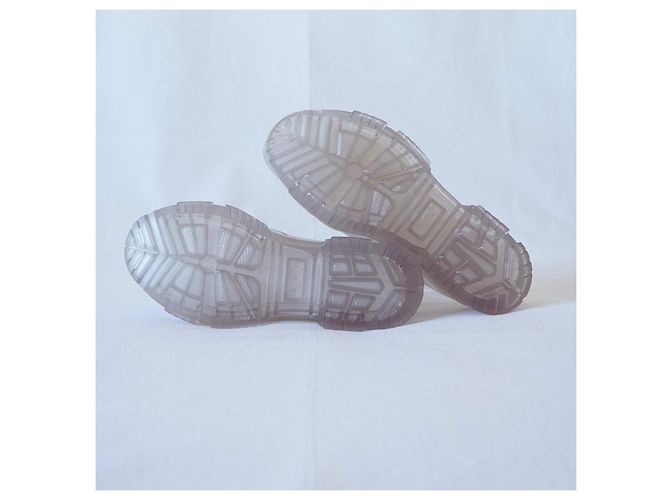 Bottes de combat Dior x Daniel Arsham en caoutchouc transparent - vue 6