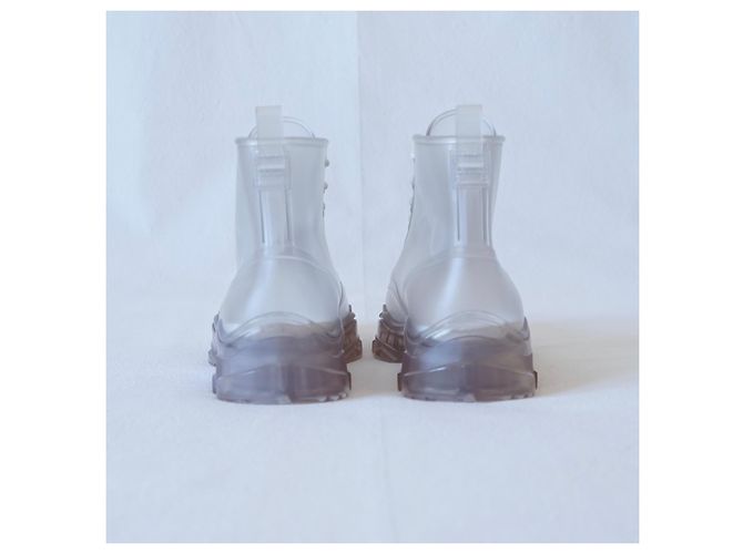 Bottes de combat Dior x Daniel Arsham en caoutchouc transparent - vue 7