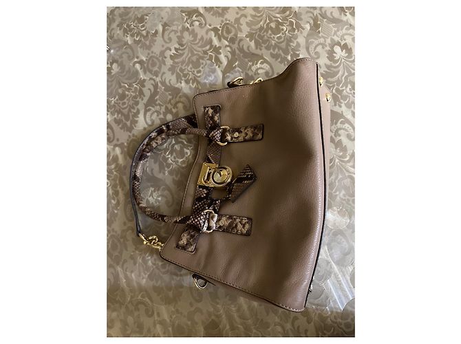 Sac à main Michael Kors en agneau couleur sable - vue 3