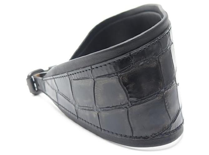 Givenchy Gürtel aus schwarzem Krokodilleder - Ansicht 9