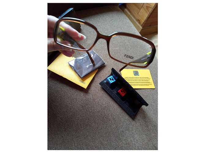 Gafas Fendi Marrón claro Plástico - vista 6