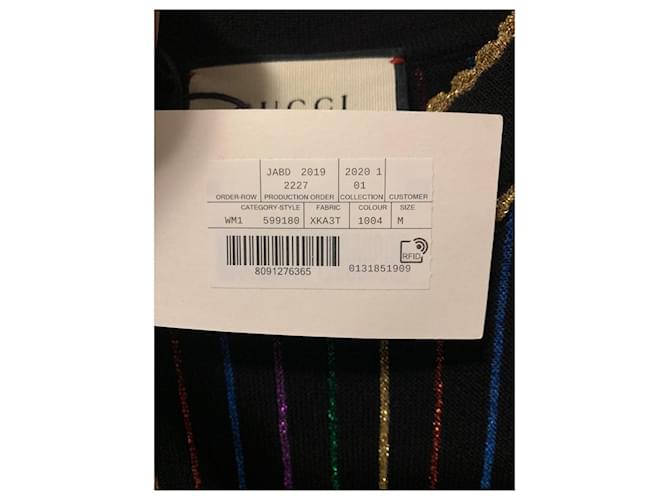 Gucci Wollpullover mit Lurex-Einsätzen schwarz - Ansicht 6