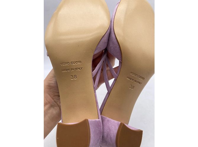 Autre Marque Sandali Ilio Smeraldo T.IT 38 in suede Porpora - vista 7