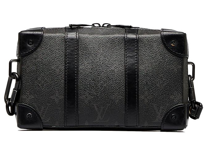 Louis Vuitton Borsa a tracolla morbida per baule con monogramma nero Eclipse - vista 3