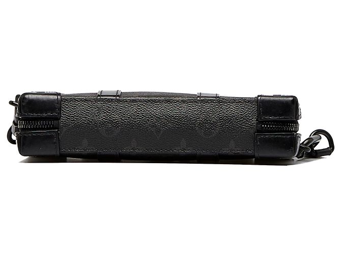 Louis Vuitton Borsa a tracolla morbida per baule con monogramma nero Eclipse - vista 4