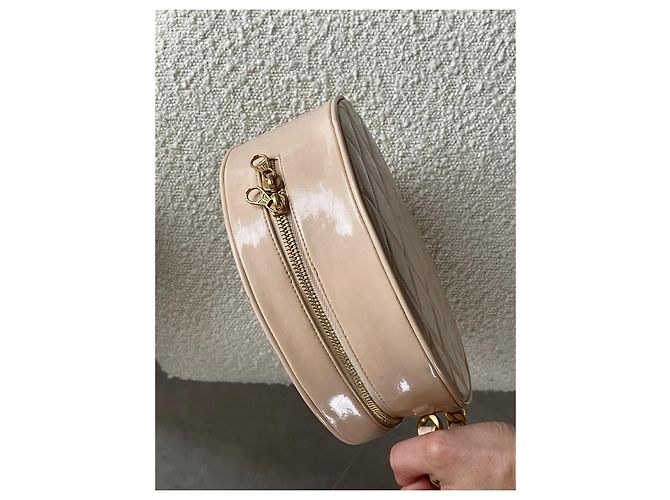 Borsa a mano Chanel Collector 1995 in vernice beige - vista 3