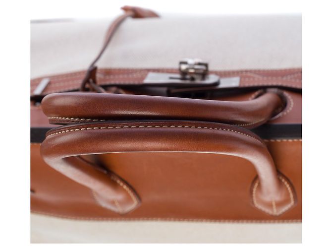 Hermès Borse HERMES Birkin 35 in Tela Beige - 101218 - vista 7