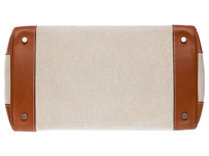 Hermès Borse HERMES Birkin 35 in Tela Beige - 101218 - vista 8