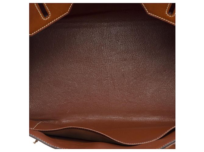 Hermès Borse HERMES Birkin 35 in Tela Beige - 101218 - vista 9