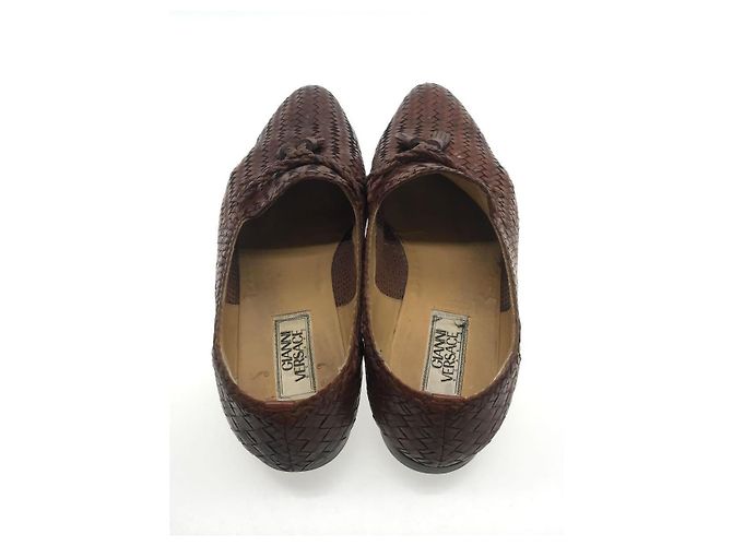 **Scarpe eleganti Gianni Versace in pelle marrone - vista 3