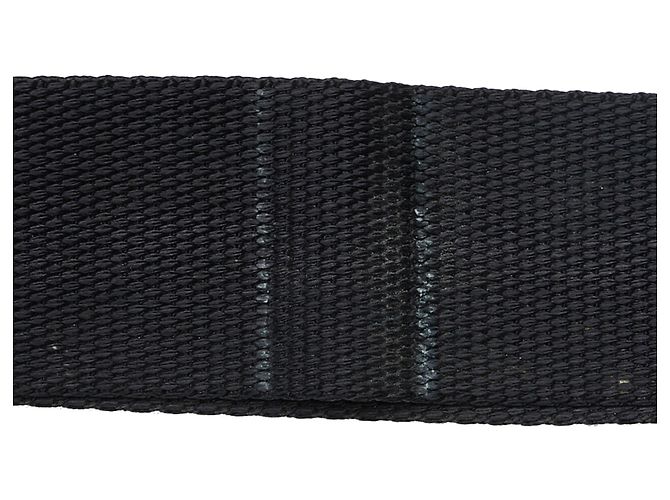 Borsa messenger Prada in tessuto nero con fibbia - vista 16