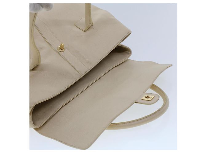 CHANEL Executive-Einkaufstasche mit Drehverschluss und Klappe, Kaviarhaut, Beige, CC Auth 43325 - Ansicht 21
