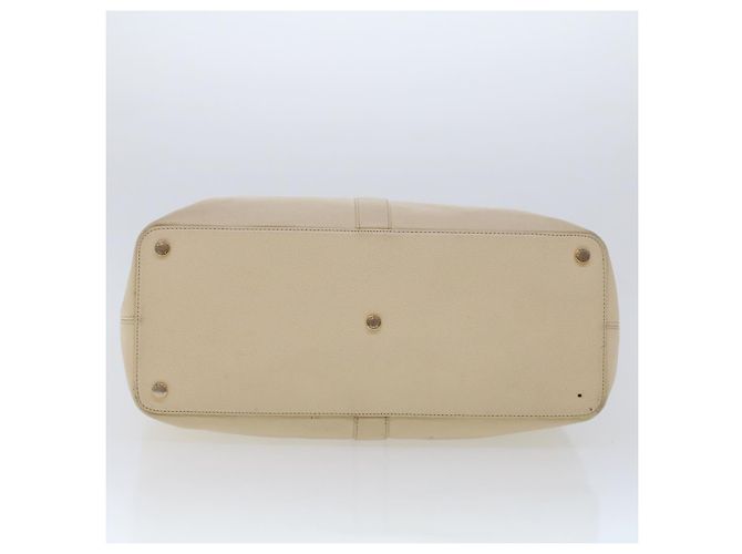 CHANEL Executive-Einkaufstasche mit Drehverschluss und Klappe, Kaviarhaut, Beige, CC Auth 43325 - Ansicht 5