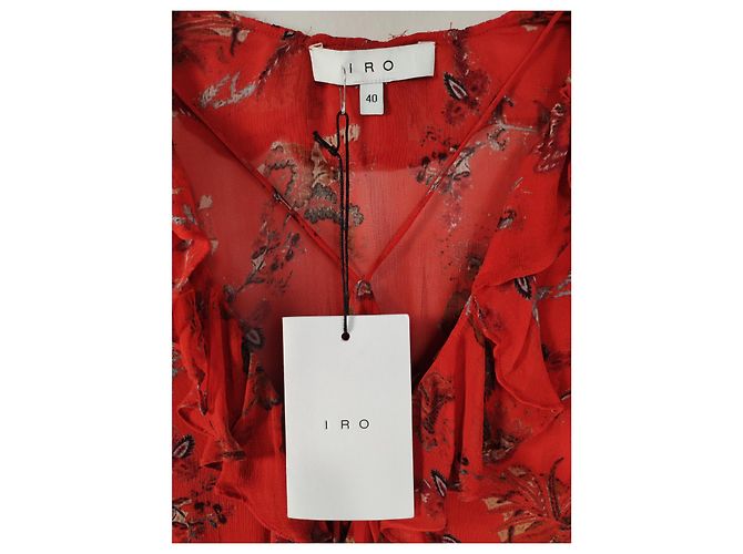 Iro Lucine Kleid Rot Viskose - Ansicht 4