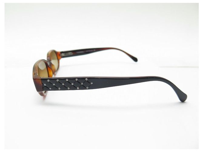 NUEVAS GAFAS DE SOL CHANEL 5059-B LOGO CC ET STRASS GAFAS DE SOL MARRONES Castaño - vista 2