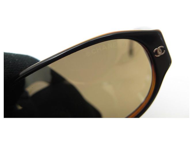 NUEVAS GAFAS DE SOL CHANEL 5059-B LOGO CC ET STRASS GAFAS DE SOL MARRONES Castaño - vista 4