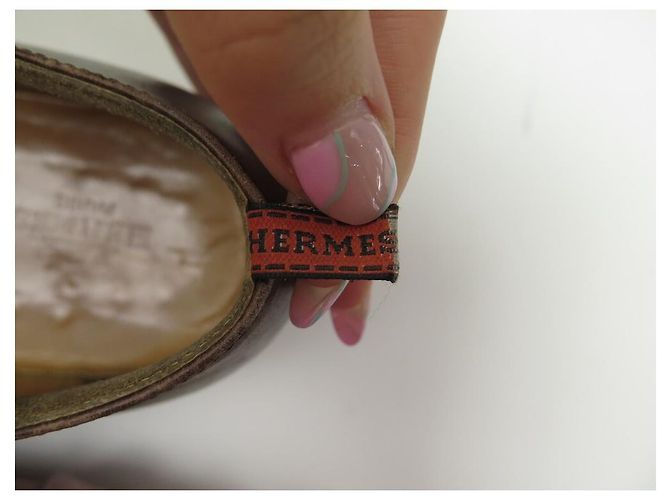 Mocassini Hermès 40 SCARPE MOCASSINI IN PELLE MARRONE - vista 8