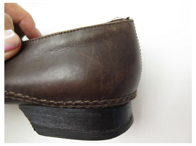 Mocassini Hermès 40 SCARPE MOCASSINI IN PELLE MARRONE - vista 9