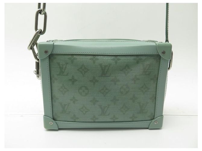 NUOVA LOUIS VUITTON SOFT TRUNK BORSA A SPALLA IN TELA E PELLE CON MONOGRAMMA Blu - vista 2