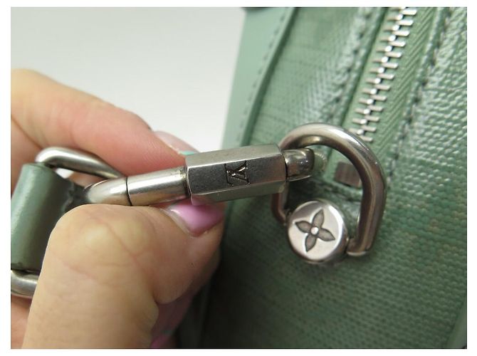 NUOVA LOUIS VUITTON SOFT TRUNK BORSA A SPALLA IN TELA E PELLE CON MONOGRAMMA Blu - vista 6