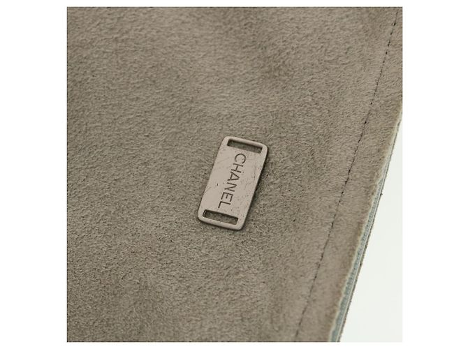 CHANEL Pochette da parete Suede Grey CC Auth bs5681 Marrone - vista 10
