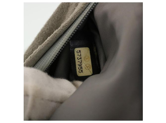 CHANEL Pochette da parete Suede Grey CC Auth bs5681 Marrone - vista 12