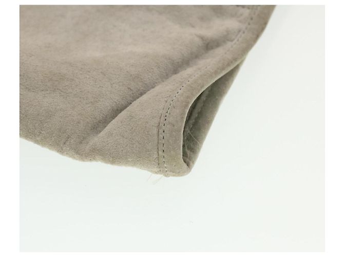 CHANEL Pochette da parete Suede Grey CC Auth bs5681 Marrone - vista 14