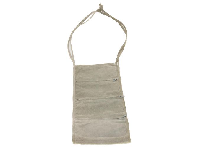CHANEL Pochette da parete Suede Grey CC Auth bs5681 Marrone - vista 2