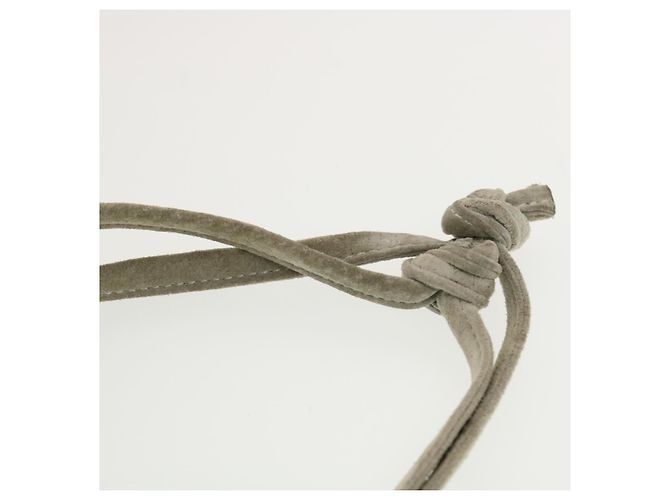 CHANEL Pochette da parete Suede Grey CC Auth bs5681 Marrone - vista 8