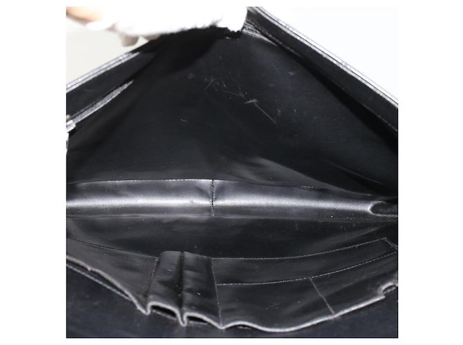 Borsa da lavoro CHANEL in pelle nera CC Auth bs5723 Nero - vista 10