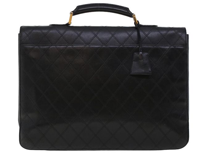Borsa da lavoro CHANEL in pelle nera CC Auth bs5723 Nero - vista 2