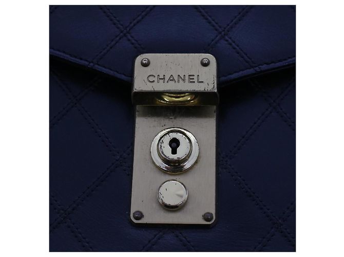 Borsa da lavoro CHANEL in pelle nera CC Auth bs5723 Nero - vista 8