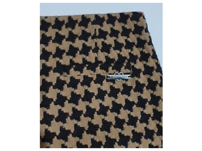 Twin Set Shorts con pied-de-poule a due pezzi Marrone Beige - vista 5