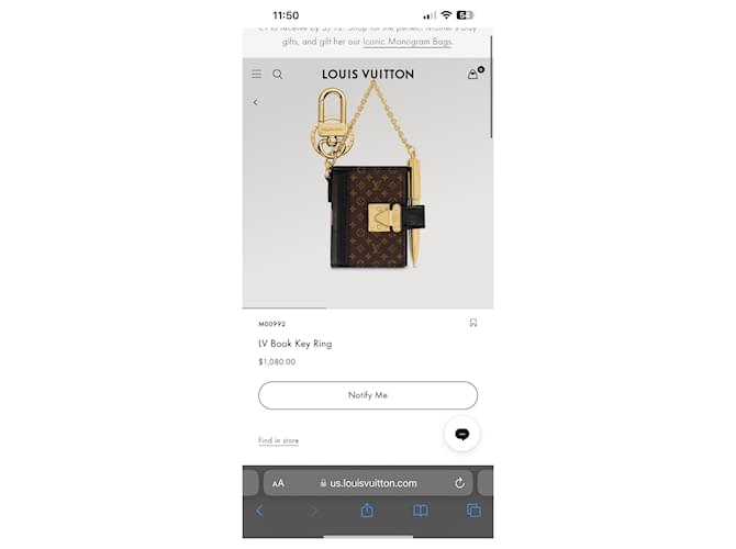 Louis Vuitton Portachiavi a libro LV Marrone - vista 14