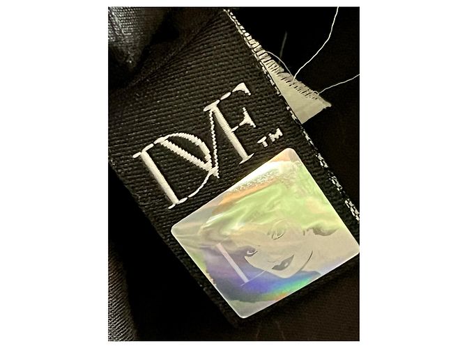 Diane Von Furstenberg Vestido de seda DvF Tarot, maxi Negro Azul - vista 3