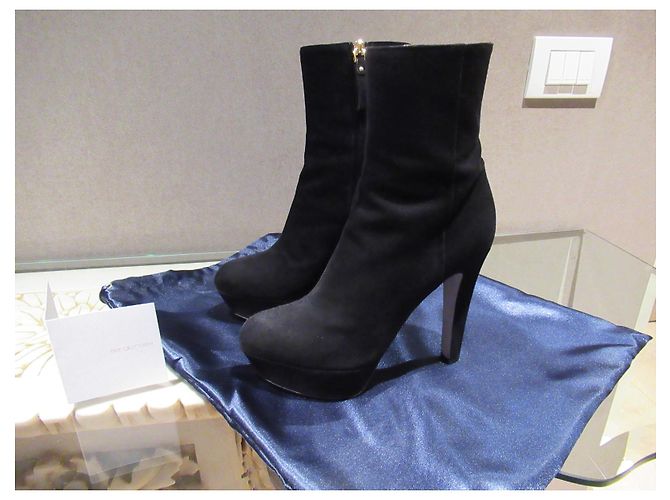 Botas plataforma sergio rossi ante negro - vista 2