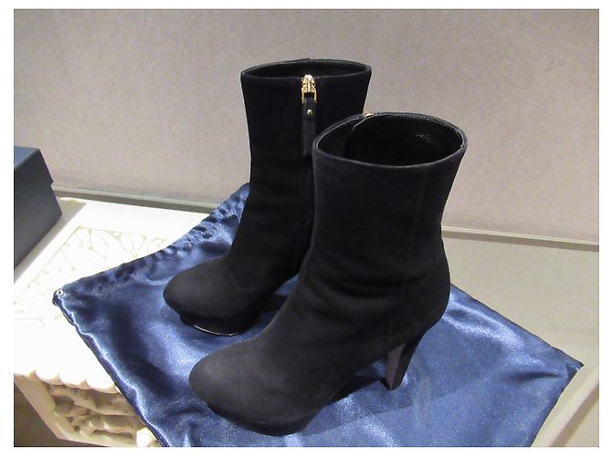 Botas plataforma sergio rossi ante negro - vista 3