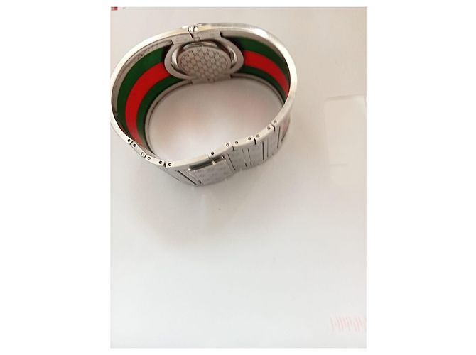 Gucci Uhr rot grün Glas - Ansicht 3