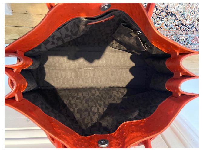 Borsa Furla in pelle di struzzo rossa Rosso - vista 5