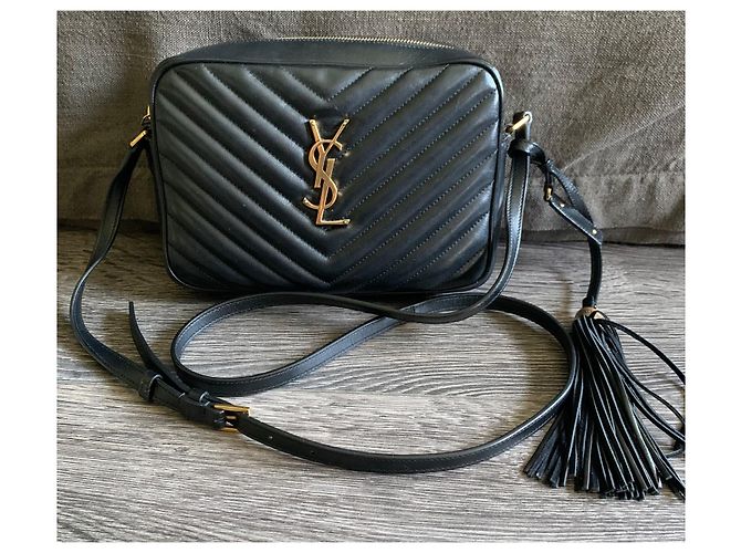 Borsa Lou Camera Saint Laurent in pelle trapuntata nera Nero - vista 2