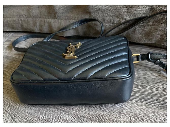 Borsa Lou Camera Saint Laurent in pelle trapuntata nera Nero - vista 6